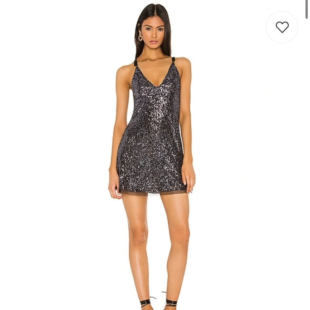 FREE PEOPLE Gold Rush Mini Dress in Black - Picture 2 of 11